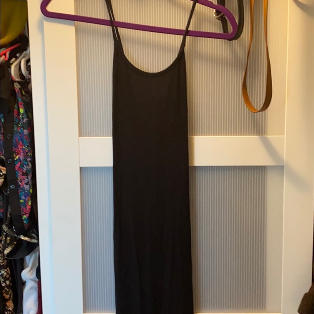 Open Back Black Maxi Dress